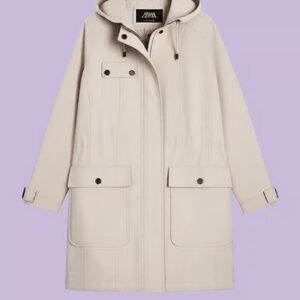 Beautiful cream colored really nice lined tan colored jacket